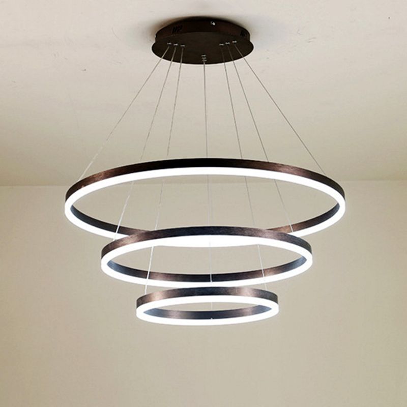 Adjustable 1 Light Linear Chandelier Lighting Fixtures Modern Style Metal Chandelier Light