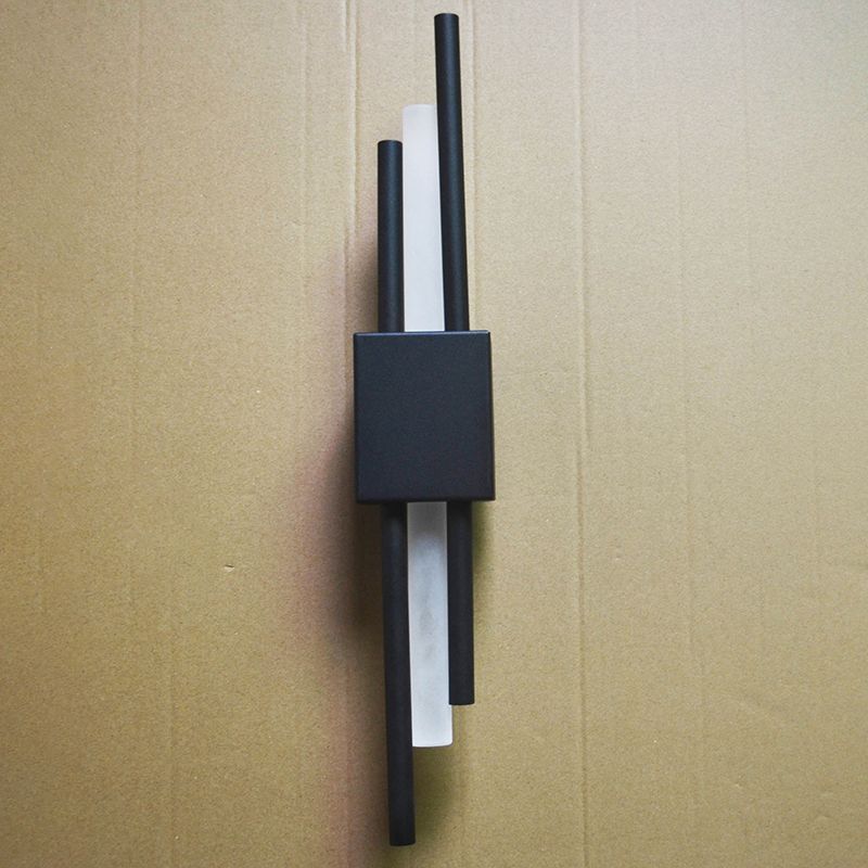 19.5" H Post-modern Style Wall Mount Lamp Minimalism Metal Lines Design Sconce Lights for Hallway Aisle