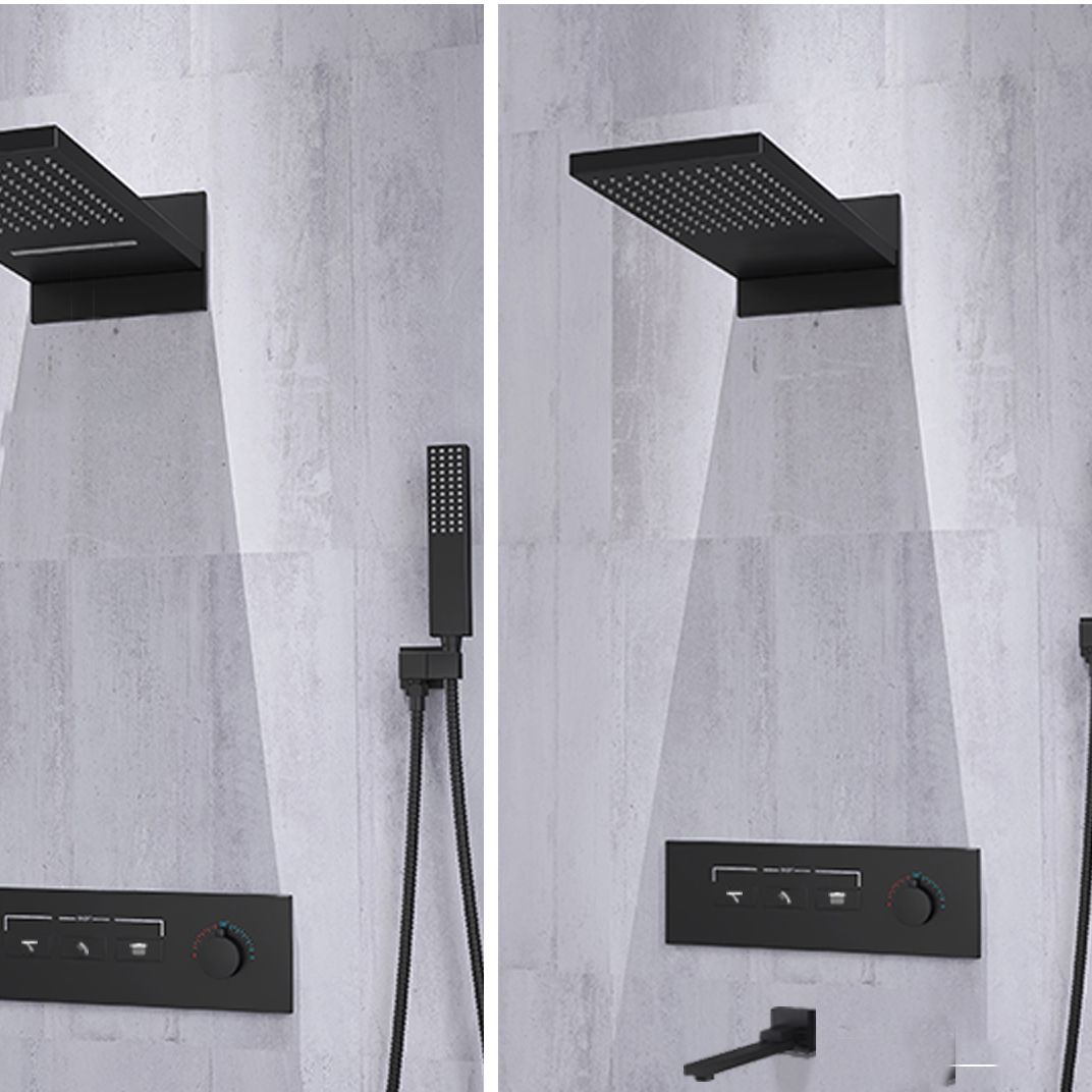 Minimalist Concealed Shower Set Recessed Push Button Wall Diverter