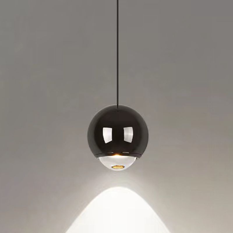 Modern Style Spherical Shape Pendant Lighting Metal 1 Light Pendant Light for Bedroom