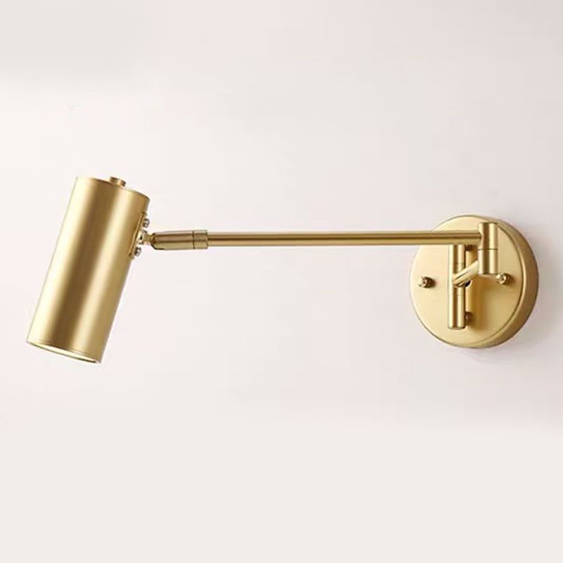 1 Light Cylinder Wall Mounted Lamp Contemporary Metal Wall Lighting Ideas