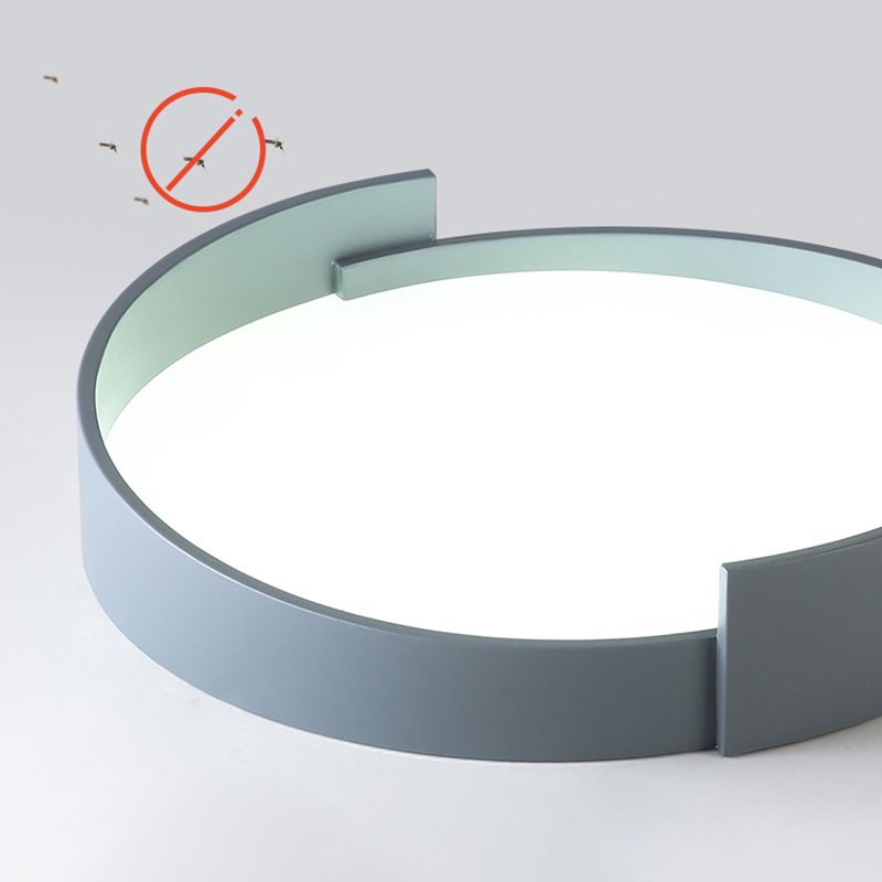 Modern Style Circle Shape Ceiling Light Metal 1 Light Ceiling Light for Bedroom