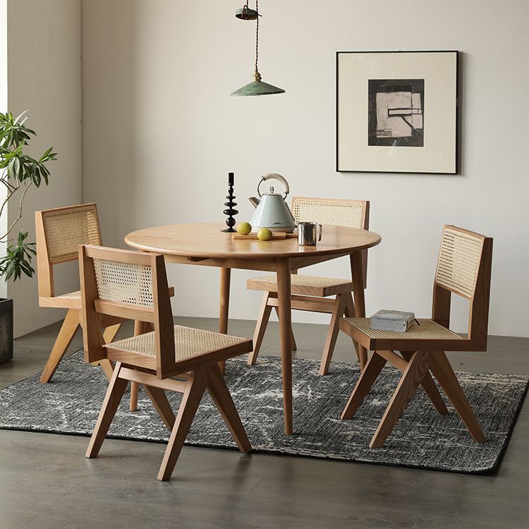 Sillas de comedor de estilo tradicional, silla lateral sin brazos de cocina con patas de madera