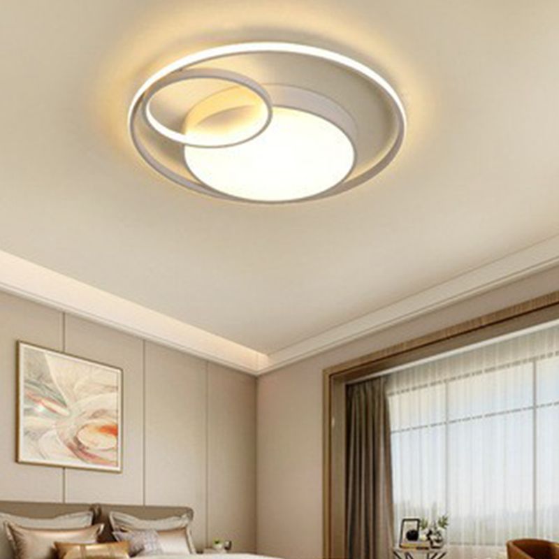Modern Style Circle Flush Light Acrylic Study Room LED Flush Ceiling Light Fixture