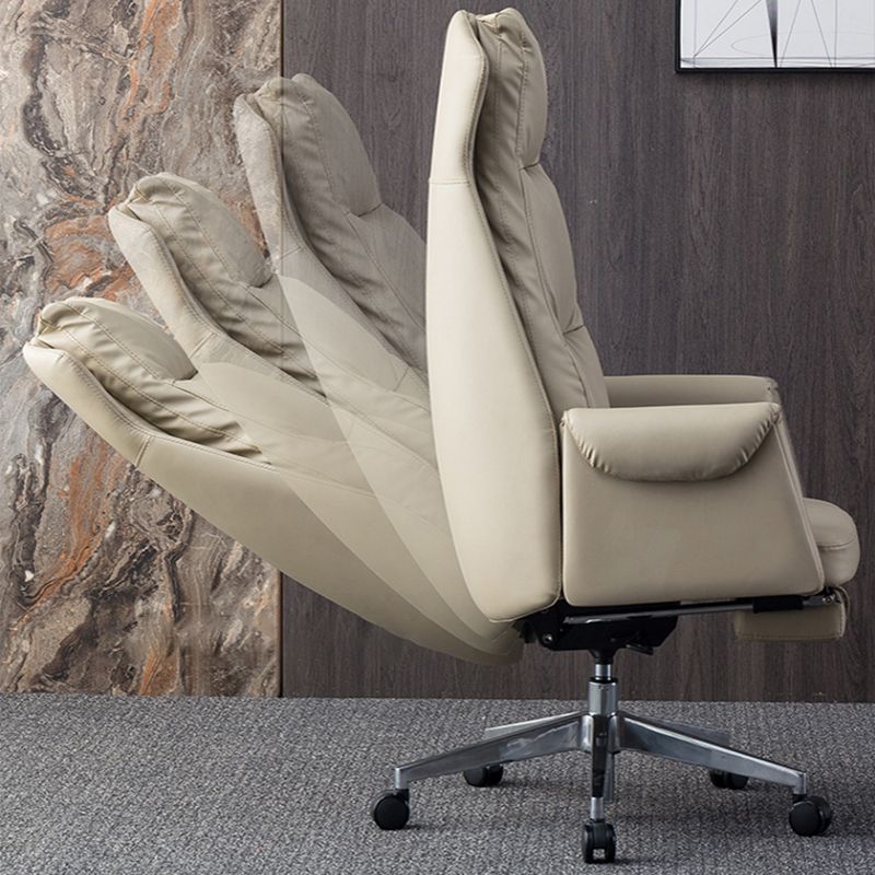 Modern High Back Management Chair Ergonomic Adjustable Executive Leather Chair