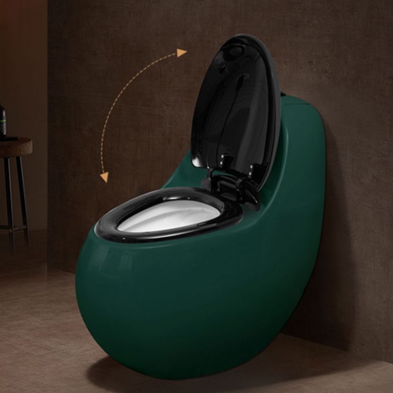 Contemporary Siphon Jet Toilet Bowl Skirted One Piece Urine Toilet with Seat