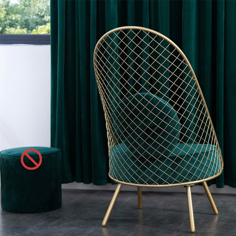 Glam 23.6" Wide Pillow Back Sponge Metal Frame Armless Chair