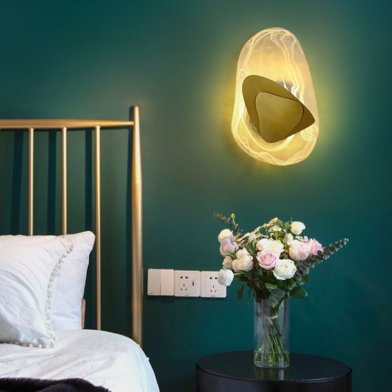 Einzigartige Schattenglas Wandleuchter moderner Stil mit einem leichten Wand montiertes Licht