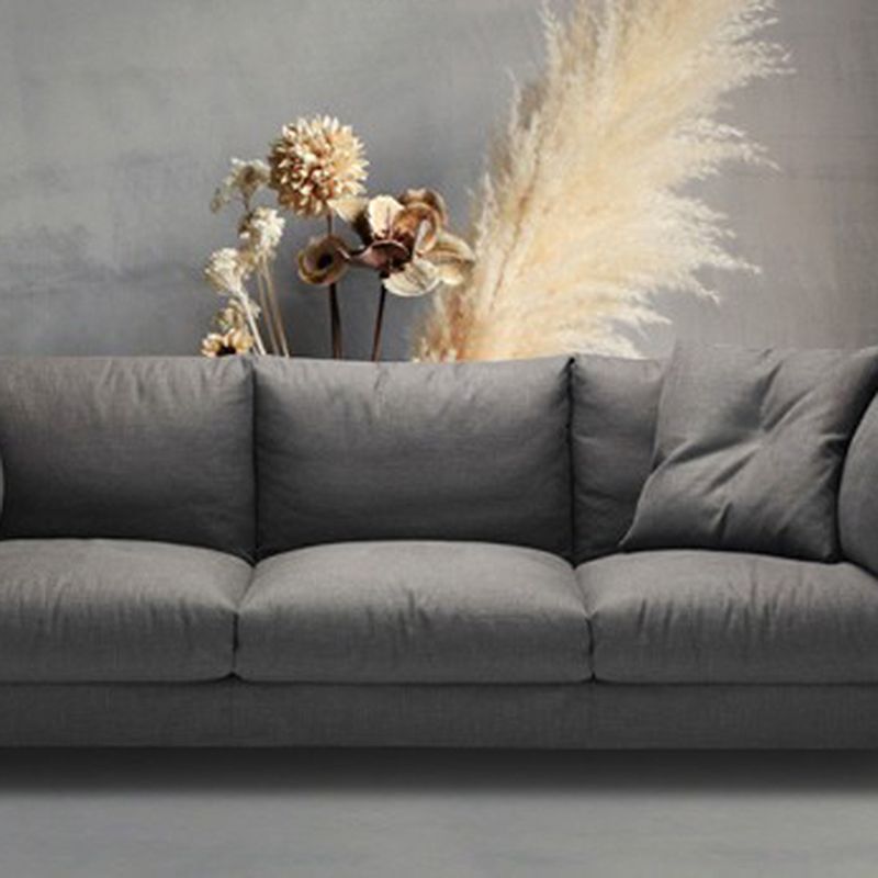82.67" W x 32.67" D x 32.67" H Contemporary Standard Square Arm Sofa for Living Room