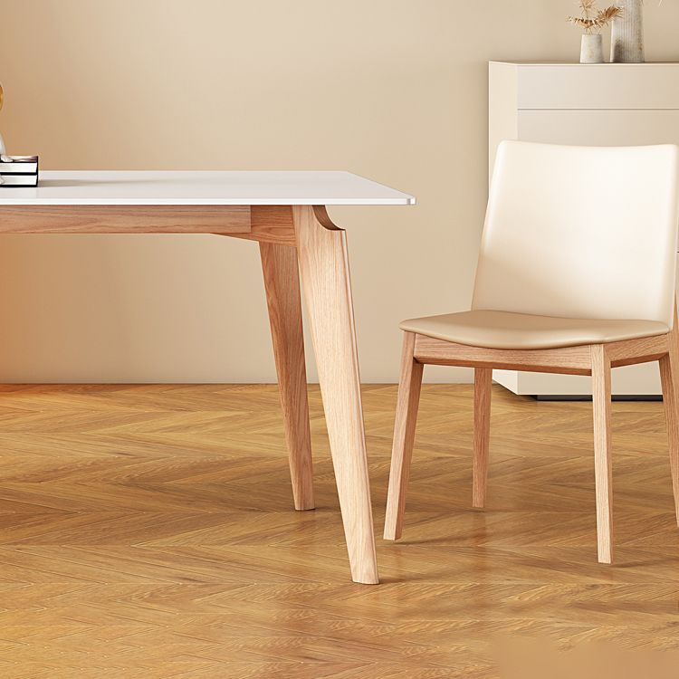 Sintered Stone Dining Table Wooden Base Dinner Table for Dining Room