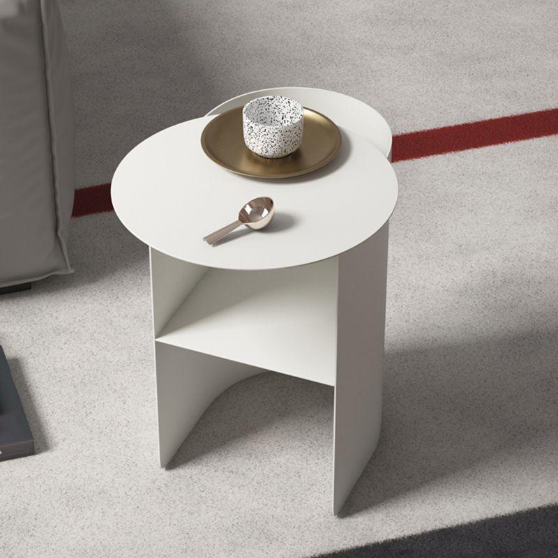 Mid-Century Modern Iron Coffee Table Pedestal Cocktail Table for Living Room