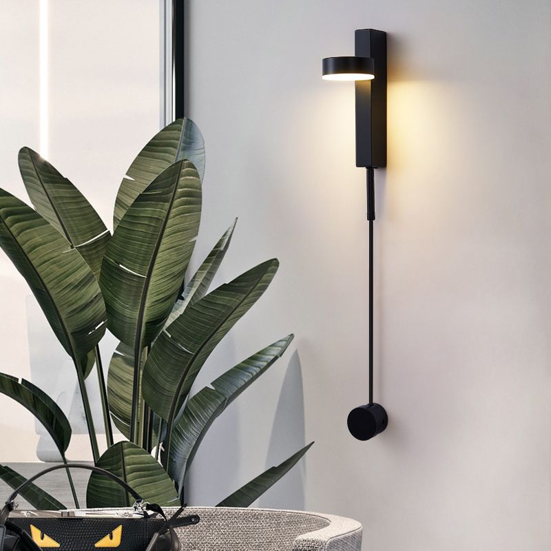 Lampada da parete da parete da muro di lettura in metallo a 1 luce per camera da letto