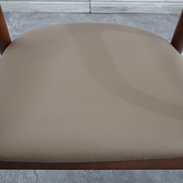 Chaise de salle à manger contemporaine en bois massif, chaise d'appoint à dossier ouvert pour la maison