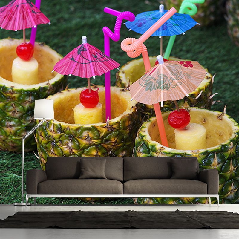 Photography Stain Resistant Mural Wallpaper Tropical Scenery Sleeping Room Wall Mural