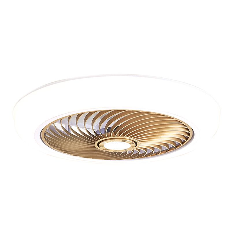Macaron Flush Mount Deckenventilator Runde LED -LED -Halbflush -Licht mit Acrylschatten
