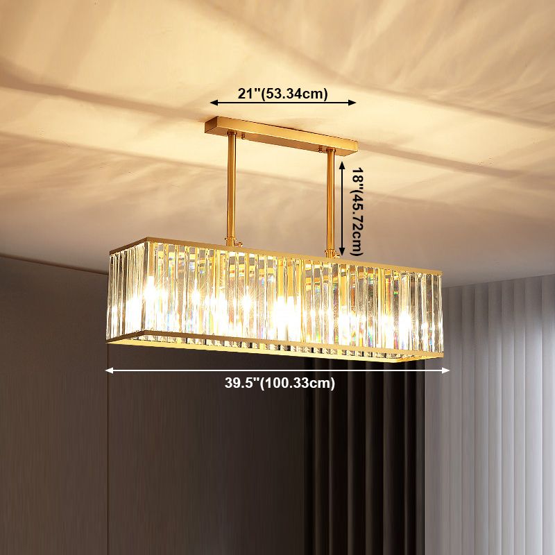 Crystal Dining Pendant Lamp Modern Kitchen Dining Room Crystal Hanging Lamp Fixture