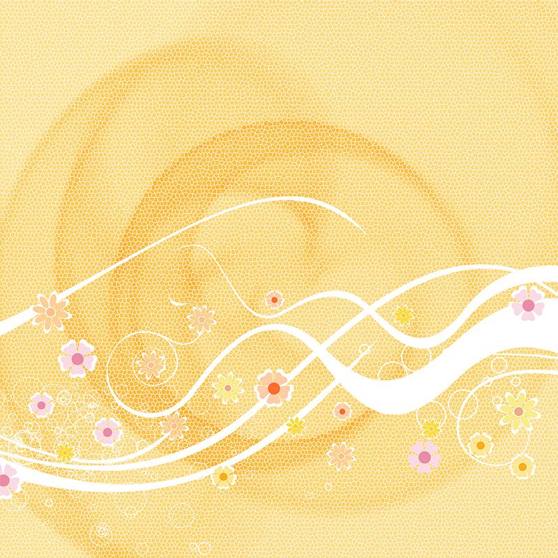 Environment Friendly Mural Wallpaper Flowers Illustration Indoor Wall Mural