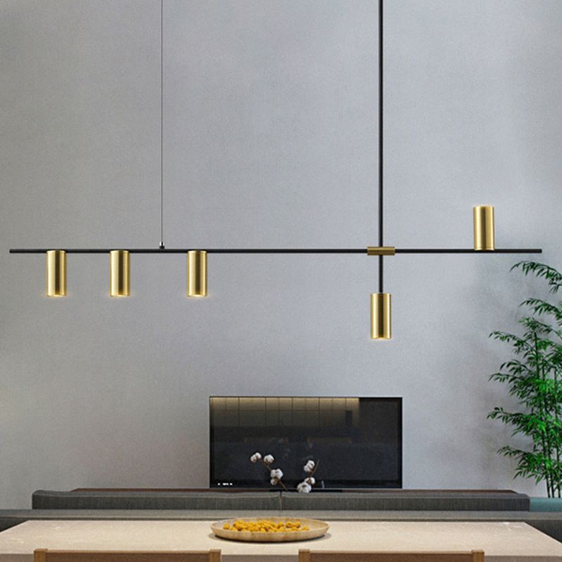 Modern Geometric Island Pendant Lights Metal Multiple-Light Island Pendant Lights