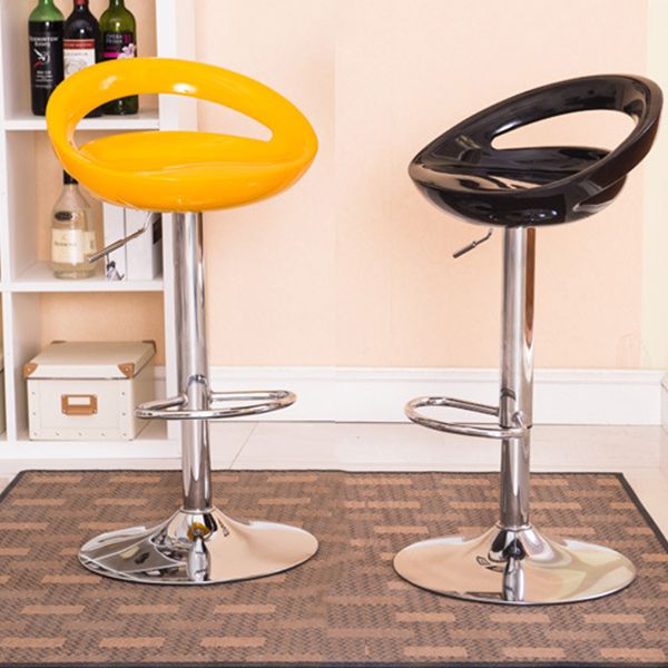 31.50" Low Back Bar and Counter Stool Contemporary Round Stool