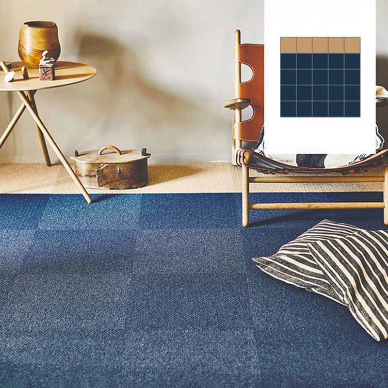 Modern Carpet Tiles Color Block Stain Resistant Bedroom Carpet Tiles