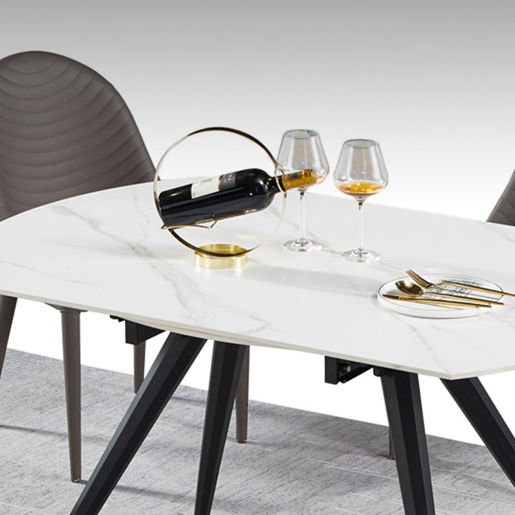 Modern Style Sintered Stone Dining Round Table Set 1/5 Pieces Dining Set