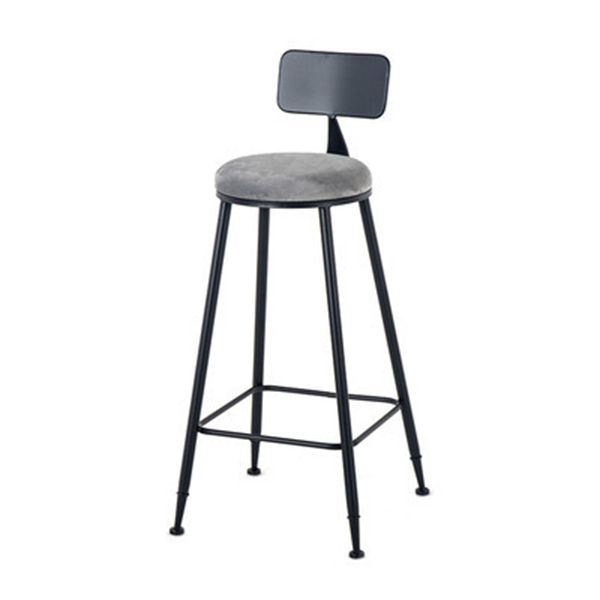 Modern Style Upholstered Counter Stool Bar-height Bar Stool with Footrest