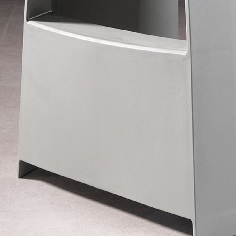 Modern Style Plastic Counter Stool Armless Barstool with Footrest