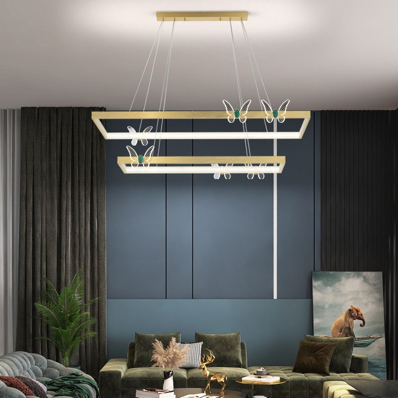 Modern Tiered Pendant Lighting Fixtures Metal Chandelier Lighting