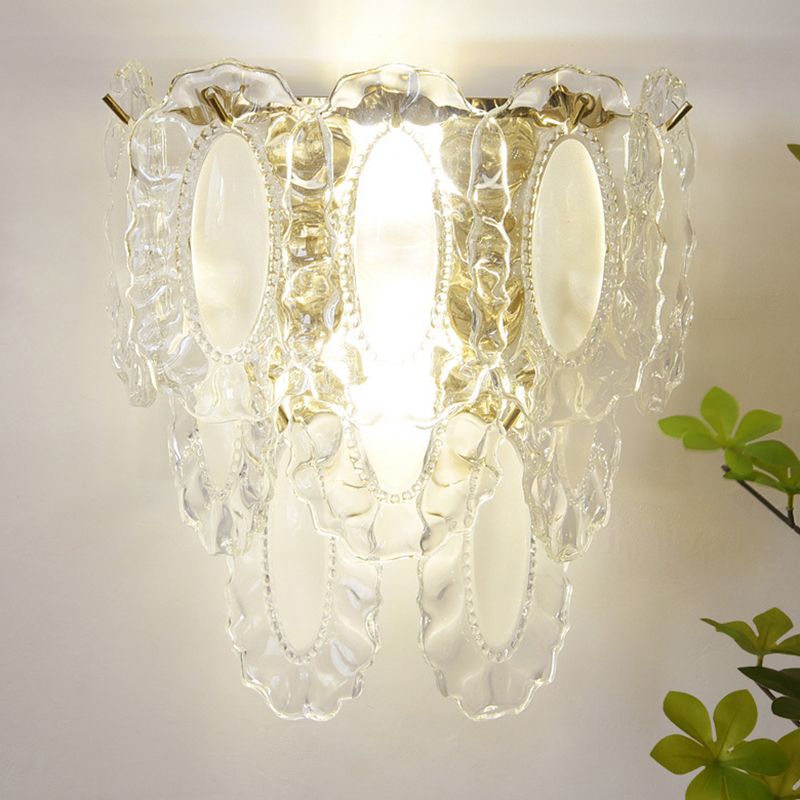 Nordic Wall Light Fixture Creative Wall Light Sconce with Glass Shade for Bedroom