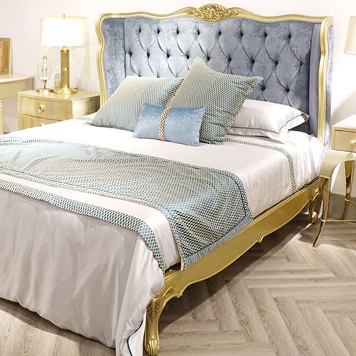 Modern Adjustable Height Bed Upholstered Headboard Standard Bed