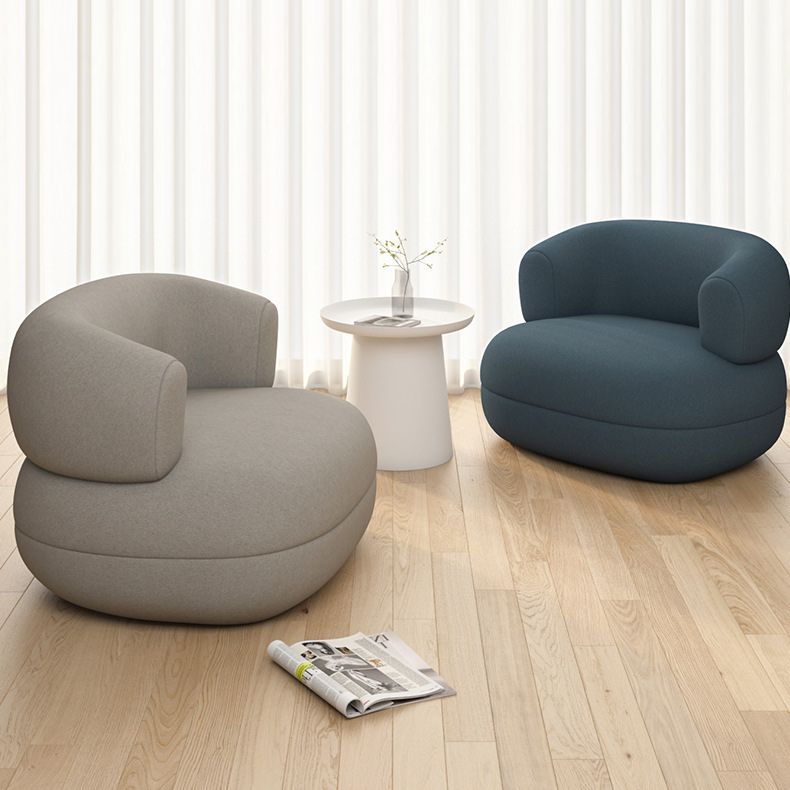 Contemporary Faux Leather Tuxedo Arm Curved Sofa for Living Room