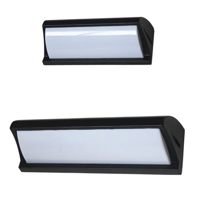 Aluminum Minimalistic LED Wall Sconce in Black Outdoor with Acrylic Shade
