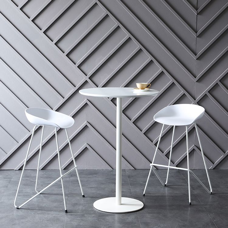 Industrial Solid Wood Bar Table Round Dining Table for Kitchen Living Room