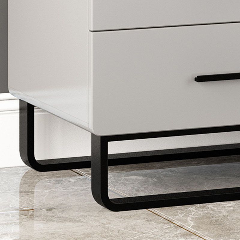 Contemporary Bedroom Chest 16" Wide Storage Chest in Gray with Drawers