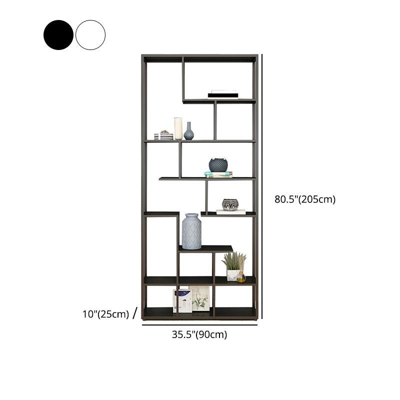 80.71"H Bookcase Open Back Contemporary Style Bookshelf for Office Home