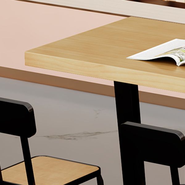 Coffee Shop Glam Bar Height Table Double Pedestal Solid Wood Hall/Pub Table