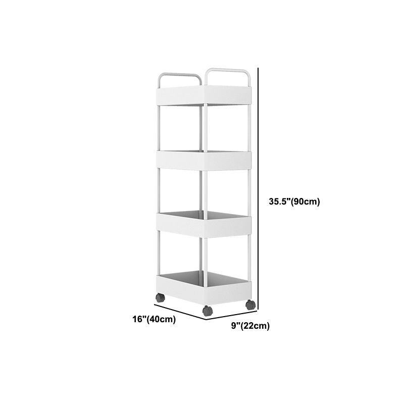 Modern Plastic Bookshelf Pure White Etagere Open Shelf Bookcase