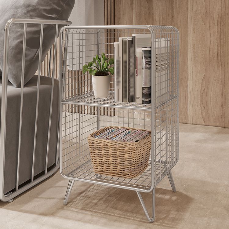 Glam Style Metal Bookshelf Standard Closed Back Shelf Bookcase for Home