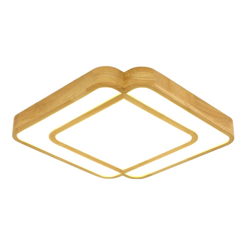 Square Semi Flush Chandelier Contemporary Acrylic Ceiling Mounted Fixture for Living Room