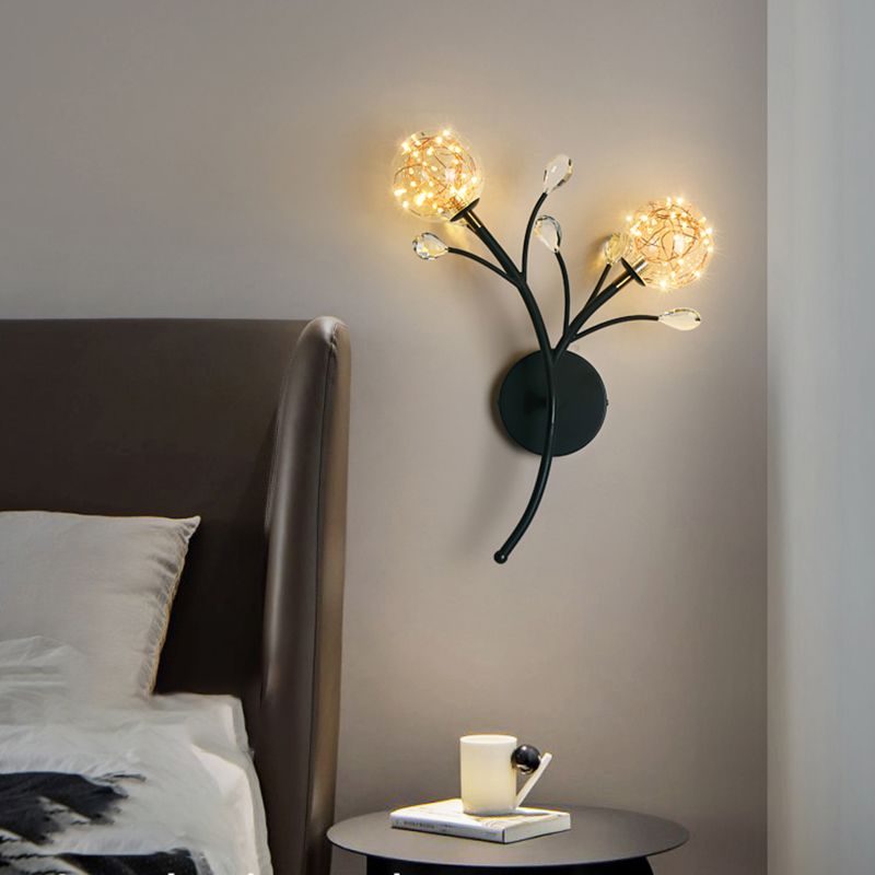 Kugelform Glaswand Licht moderner Stil 2 Leichter Wandhalterung Licht