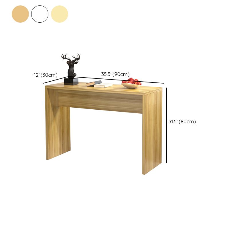 Contemporary Rectangle Double Pedestal Bar Table for Kitchen Dining Room