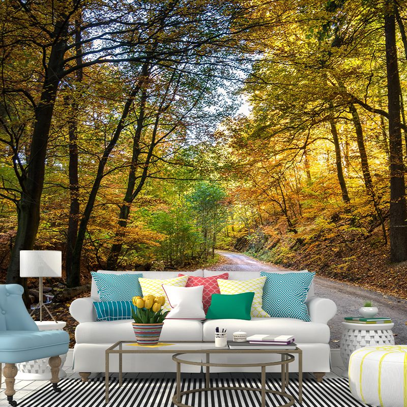 Space Extension Mural Wallpaper Photography Mildew Resistant for Living Room