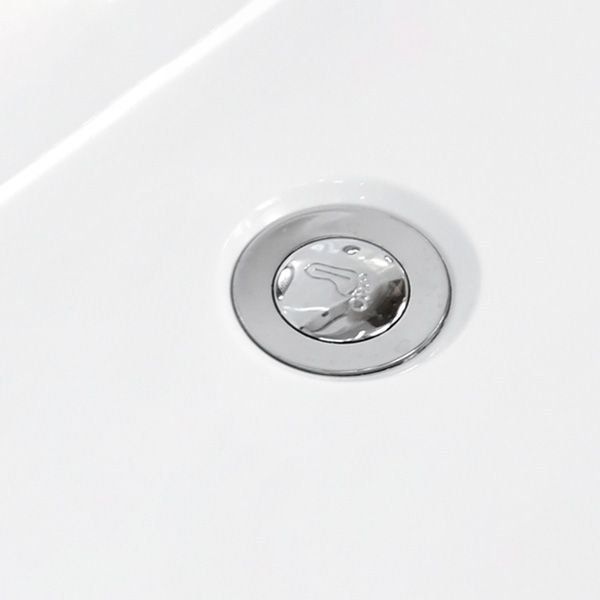 Back to Wall Soaking Bathtub Modern Rectangular Antique Finish Bath Tub