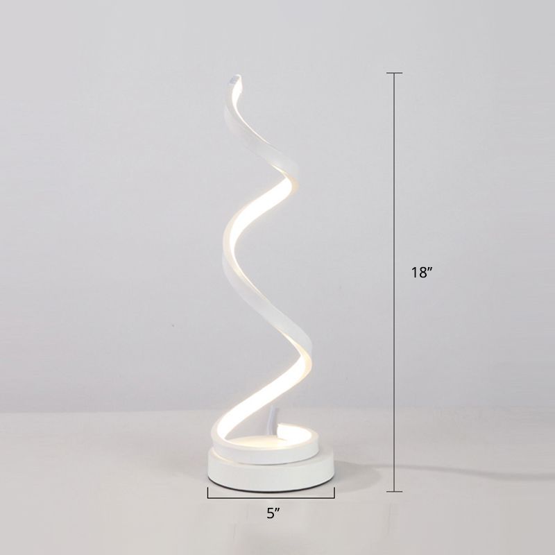 Aluminum Line Art Night Lighting Minimalism LED Accent Table Light for Living Room