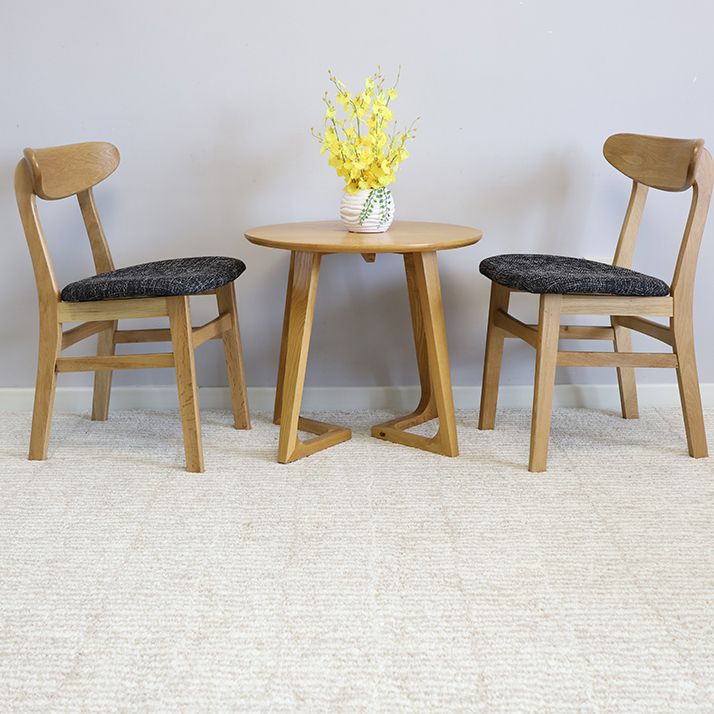 Contemporary Style Wood Side Dining Chairs Open Back Dining Armless Chairs