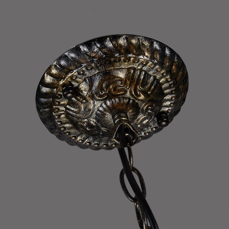 Kerzenhängerlampe traditionelle Metall 6 Lampen Black Kronleuchter Anhänger Licht für Kücheninsel
