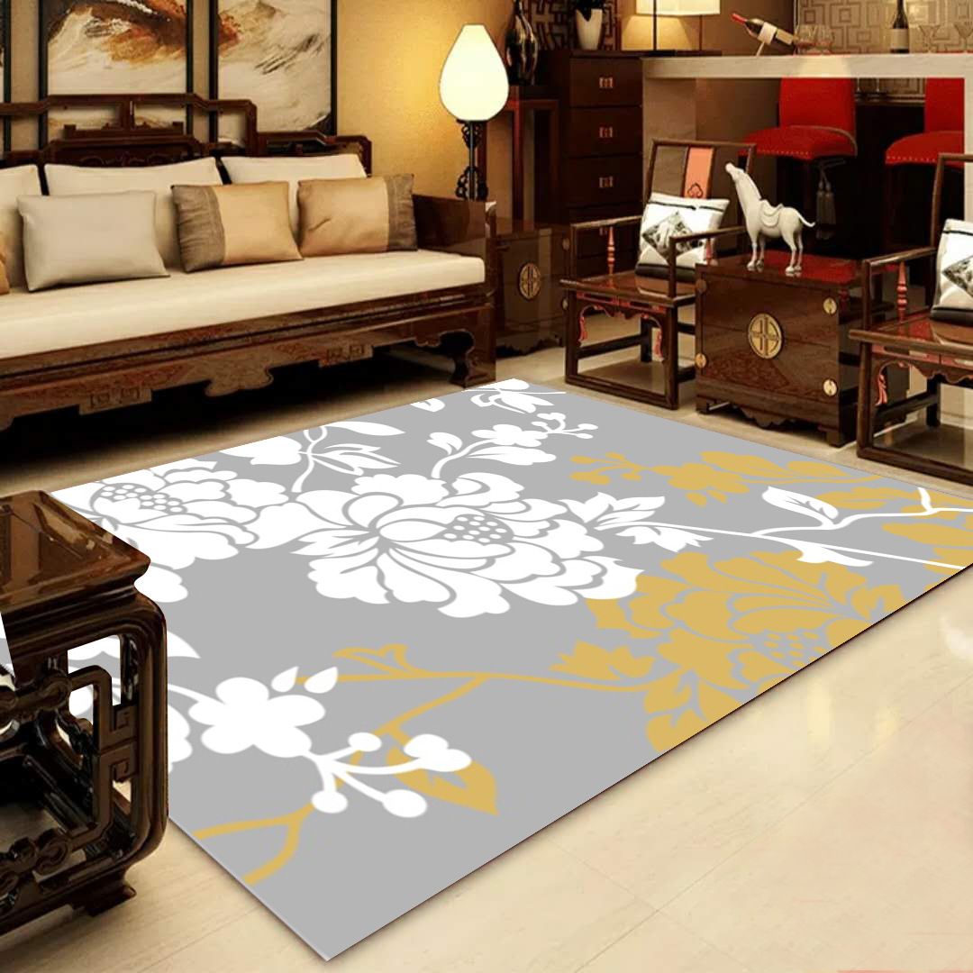 Bold Multi Color Matrix Rug Polyester Modern Area Carpet Non-Slip Pet Friendly Stain Resistant Rug for Living Room