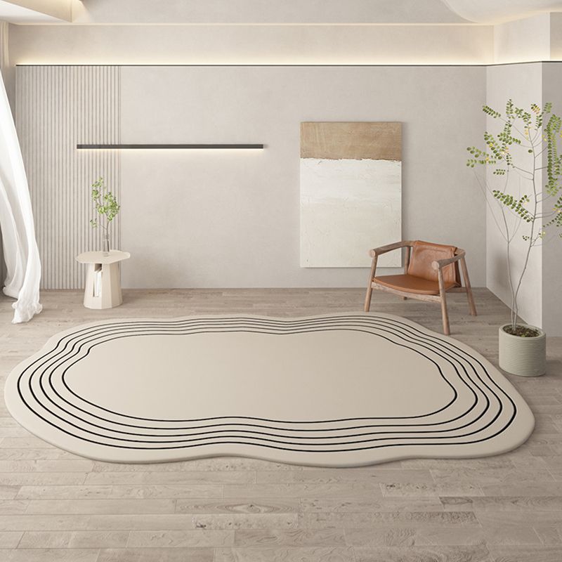 Novelty Shape Rug Leisure Indoor Rug Polyester Stain Resistant Carpet for Living Room