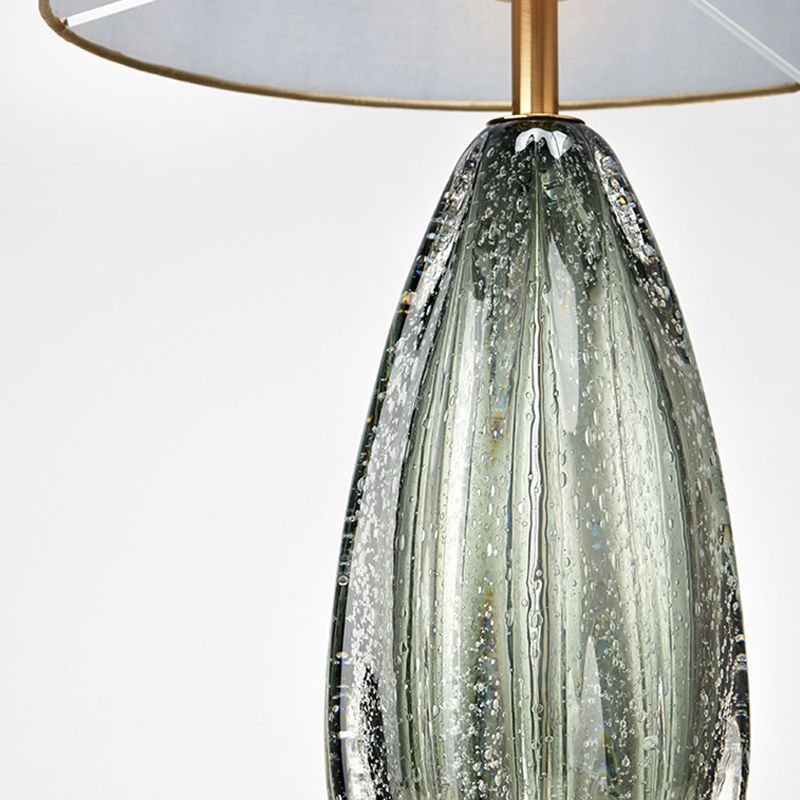 Contemporary Table Lamp 1-Light Green Metal Table Light for Living Room