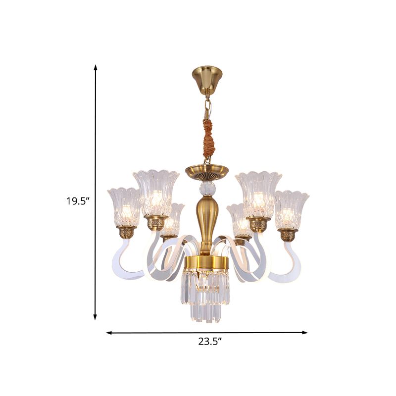 Blumenschlafzimmer Kronleuchterlampe modern